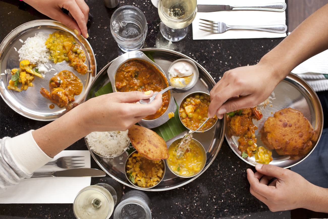 Indische Gerichte zum gemeinsamen Teilen